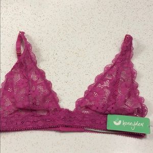 Honeydew Intimates Pink Lace Bralette
